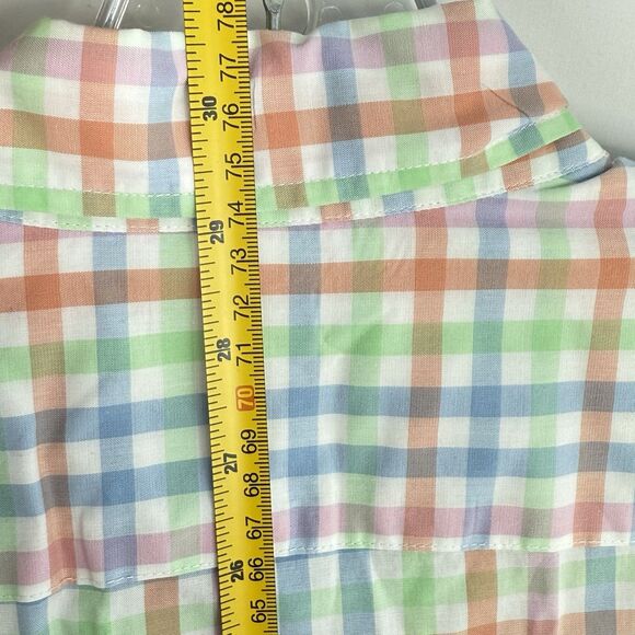 J Crew Flex Shirt Mens Small Check Short Sleeve Slim Button Up - Picture 15 of 15